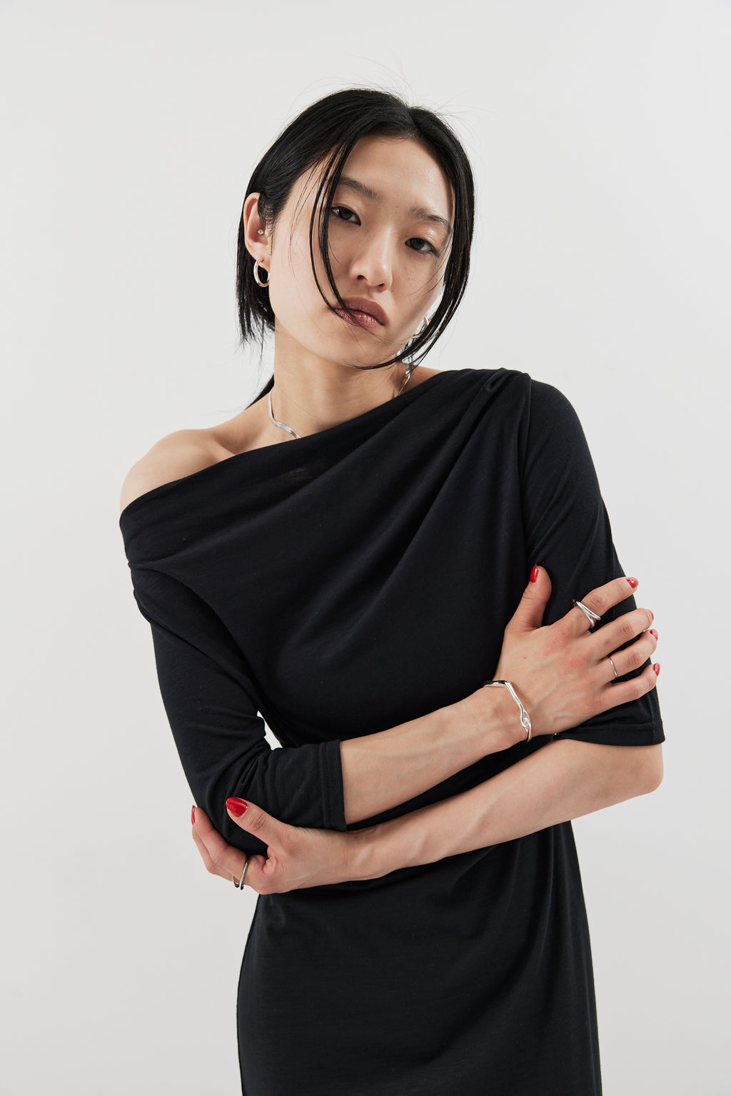 Draped design dress