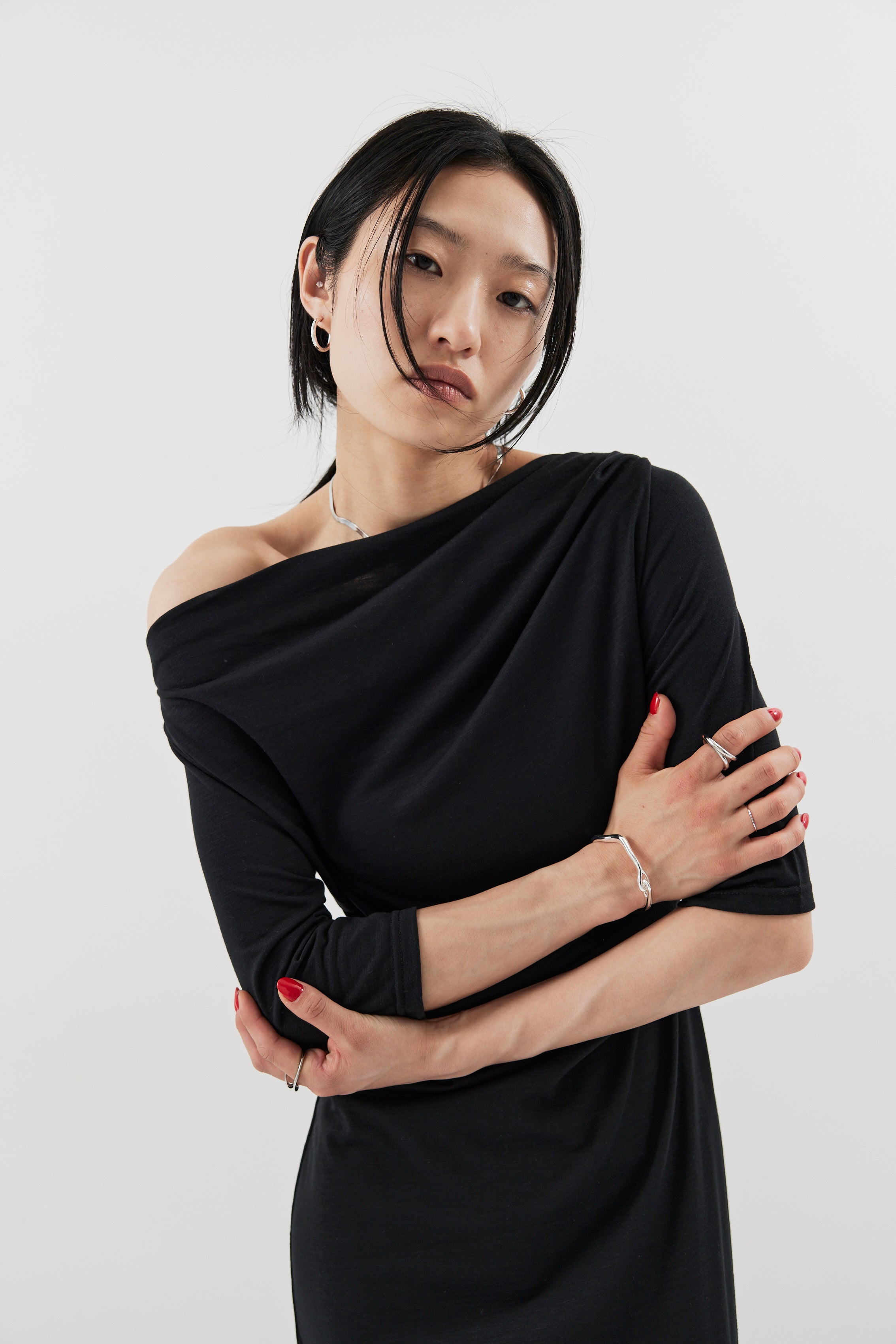 Draped design dress
