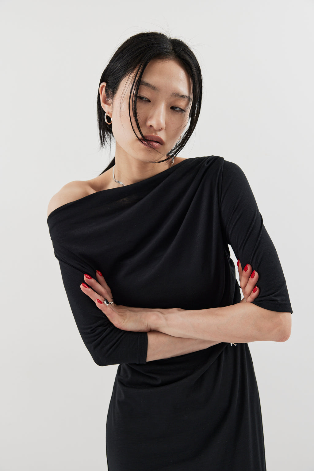 Draped design dress