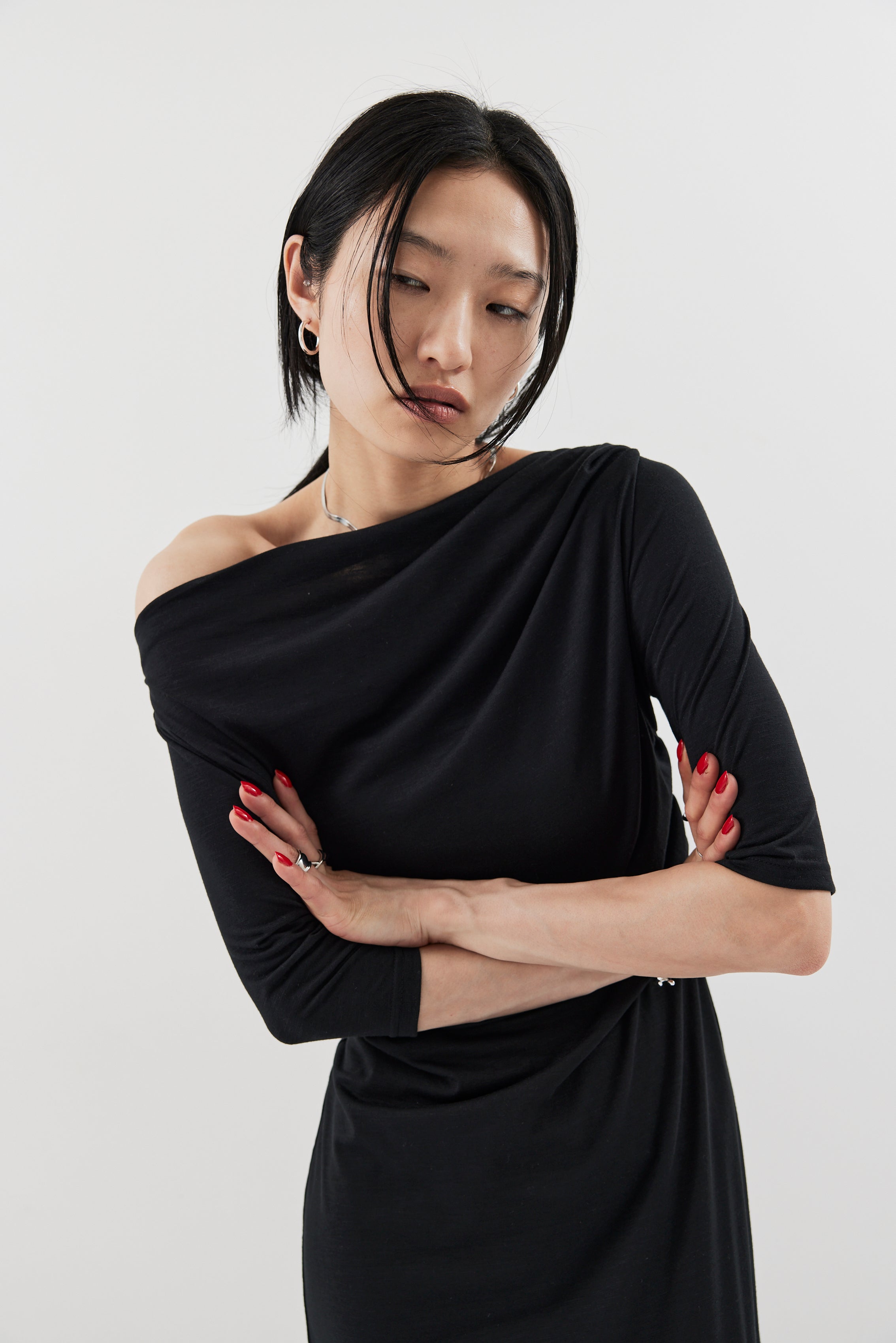 Draped design dress