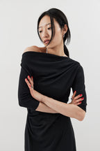 Draped design dress
