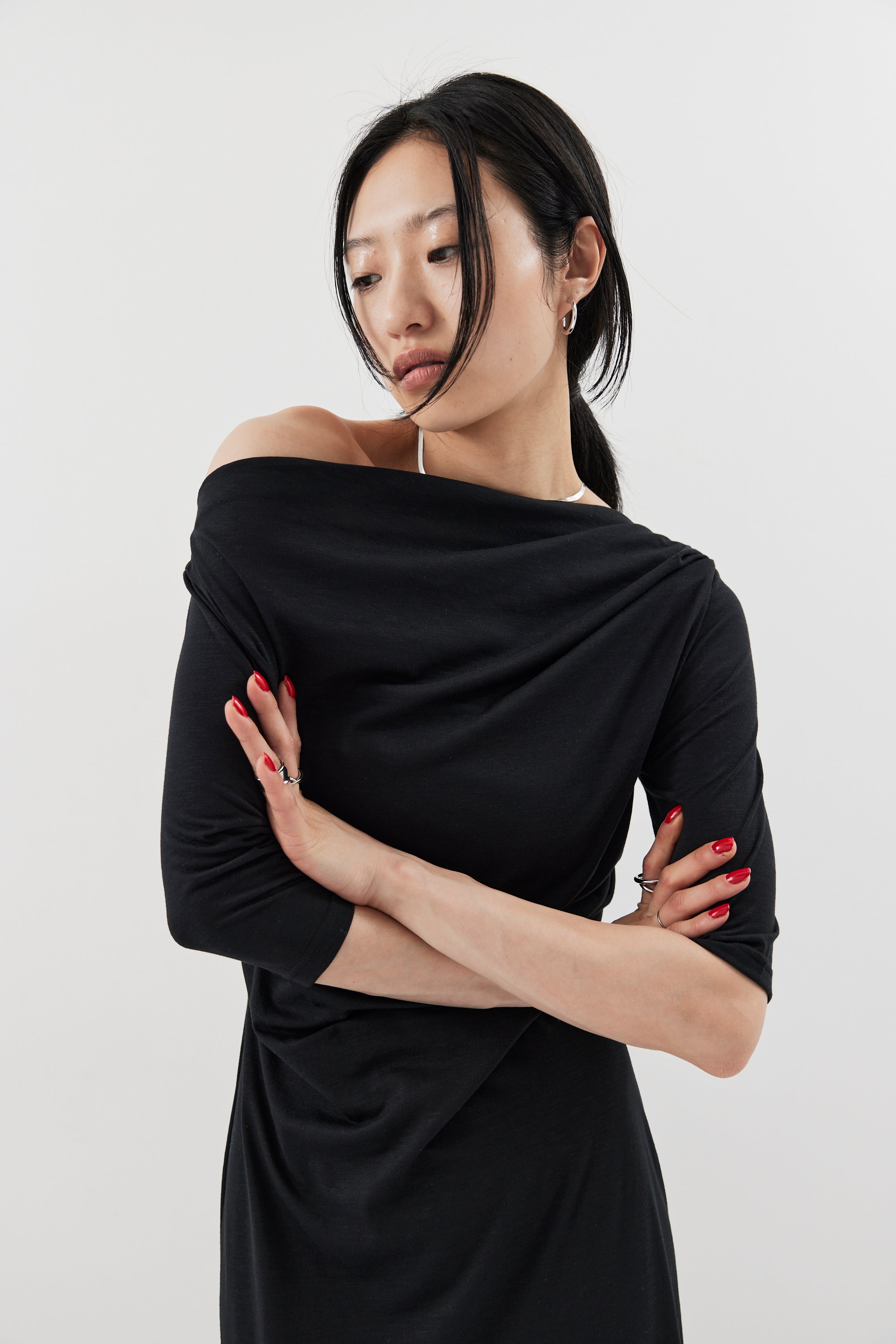 Draped design dress