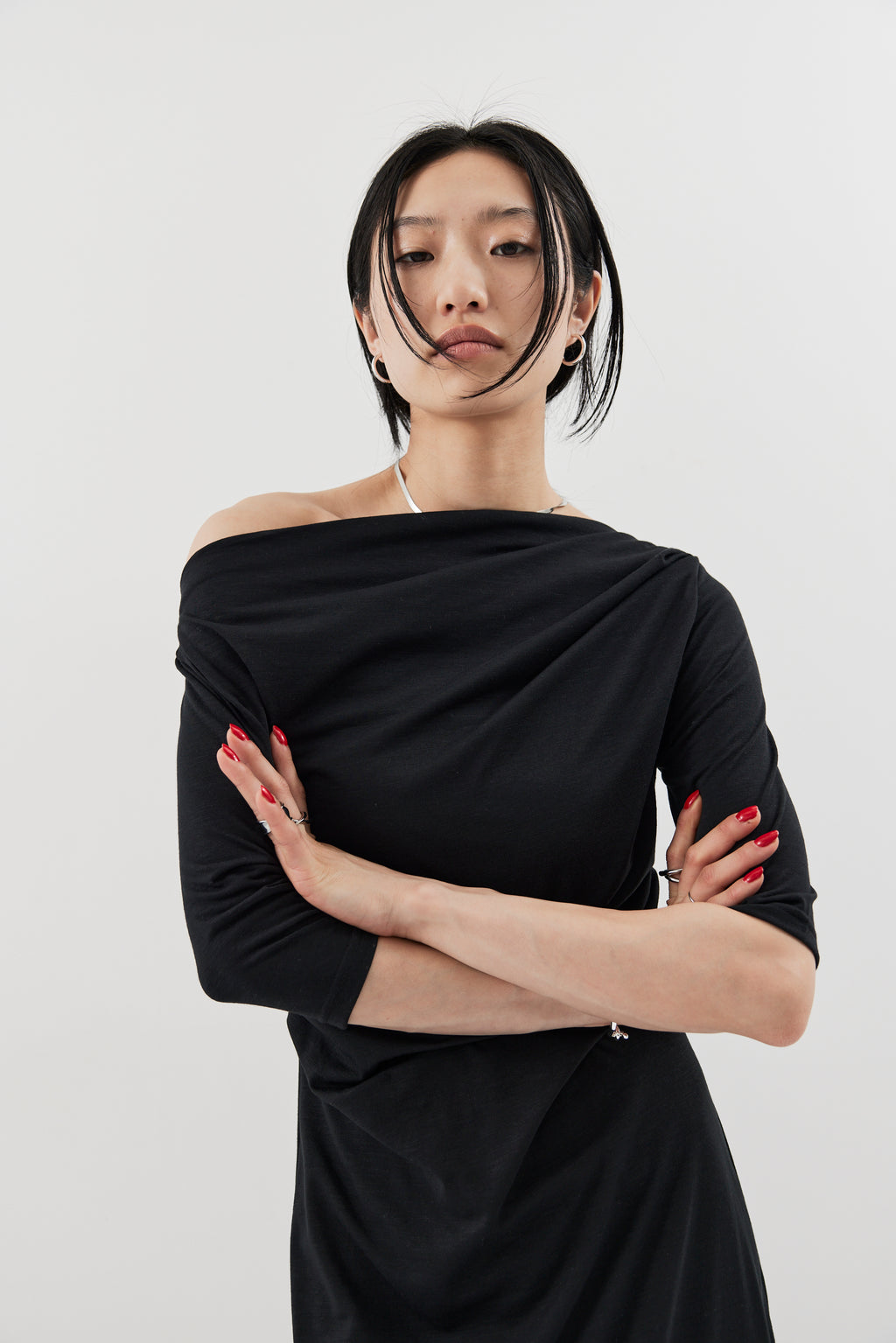 Draped design dress