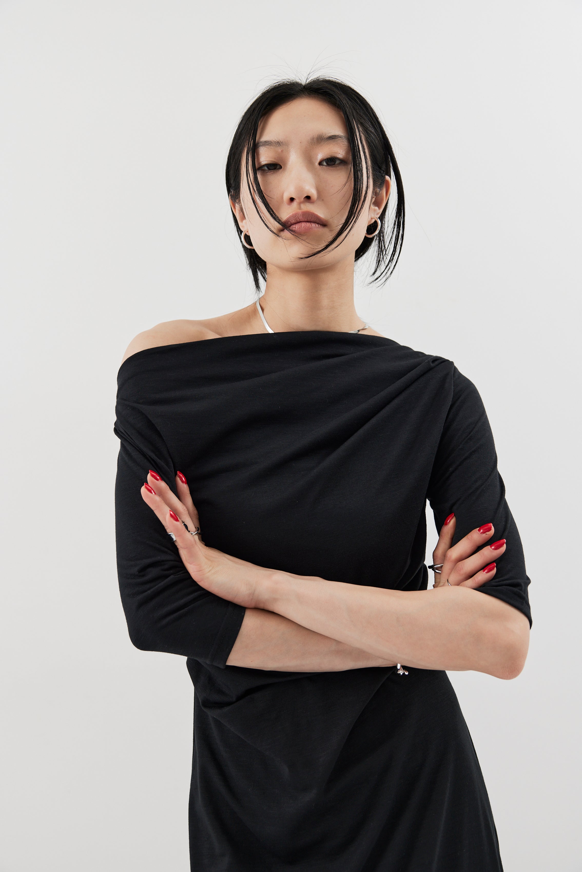 Draped design dress