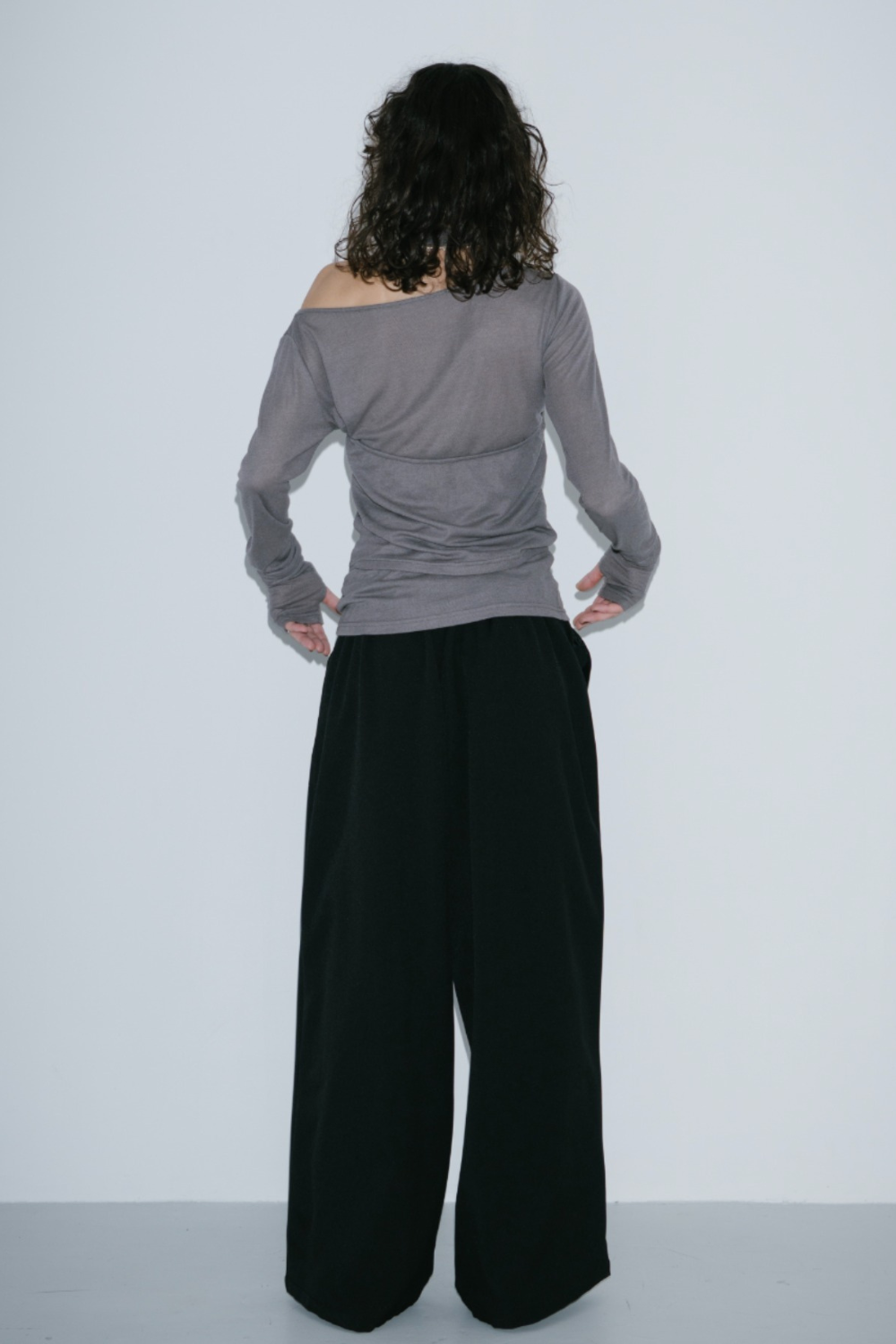 Halter layered sheer long T-Shirt