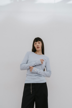Eyelet long sleeve TEE