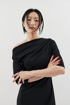 Draped design dress