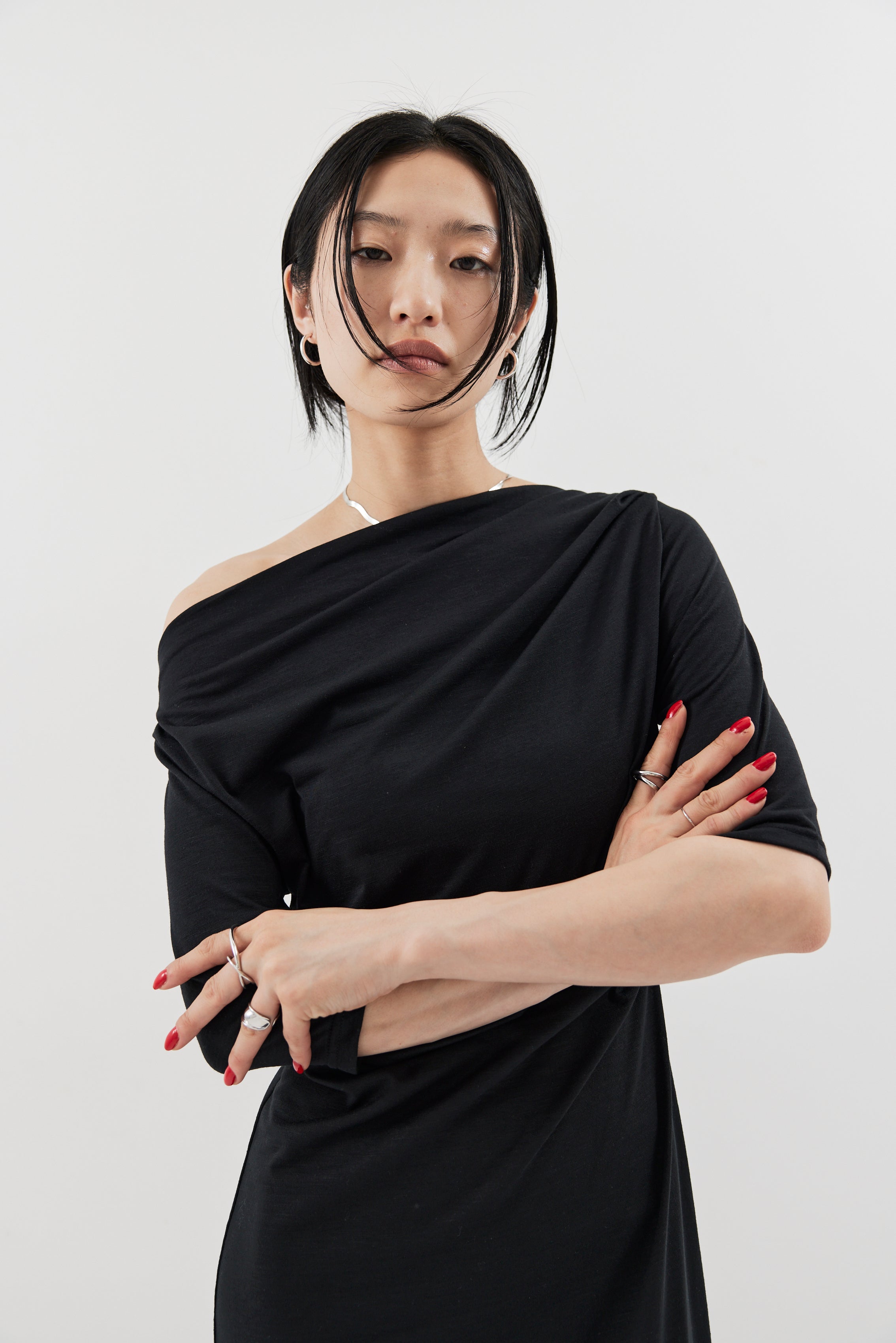 Draped design dress