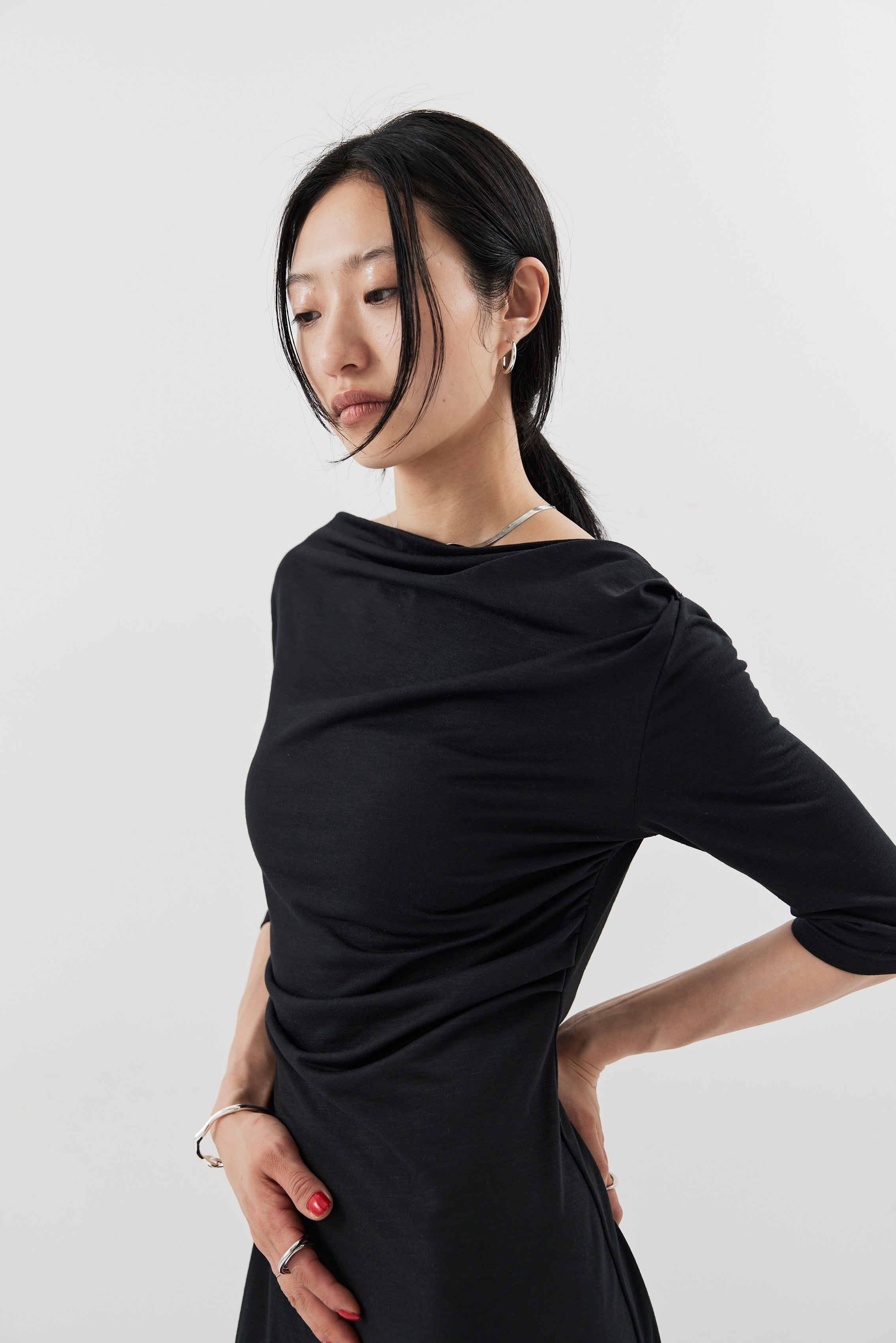 Draped design dress