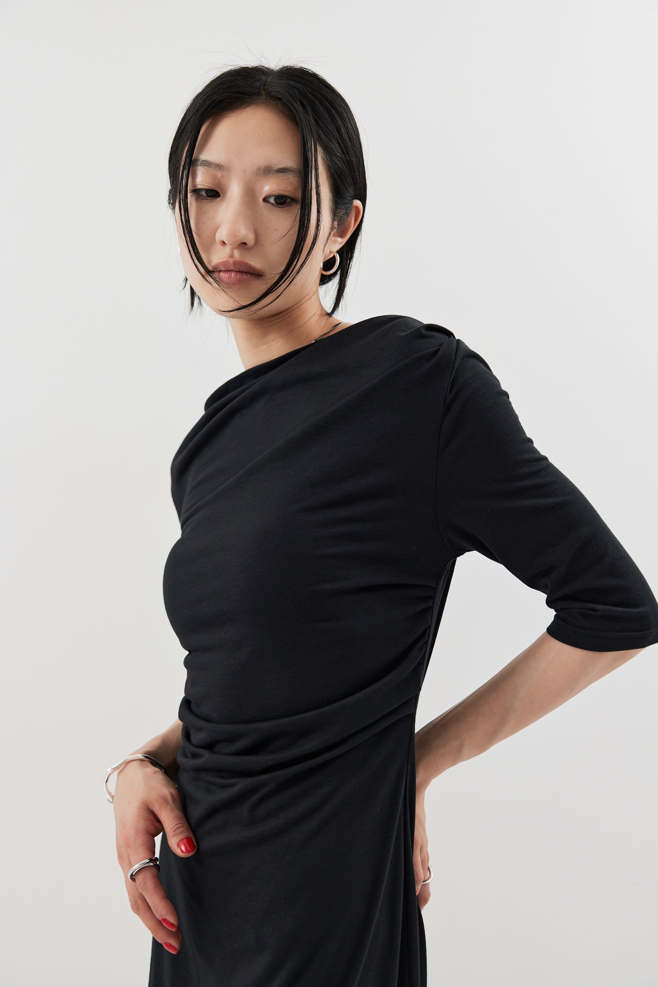 Draped design dress