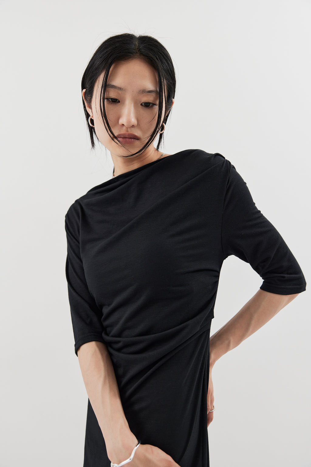 Draped design dress