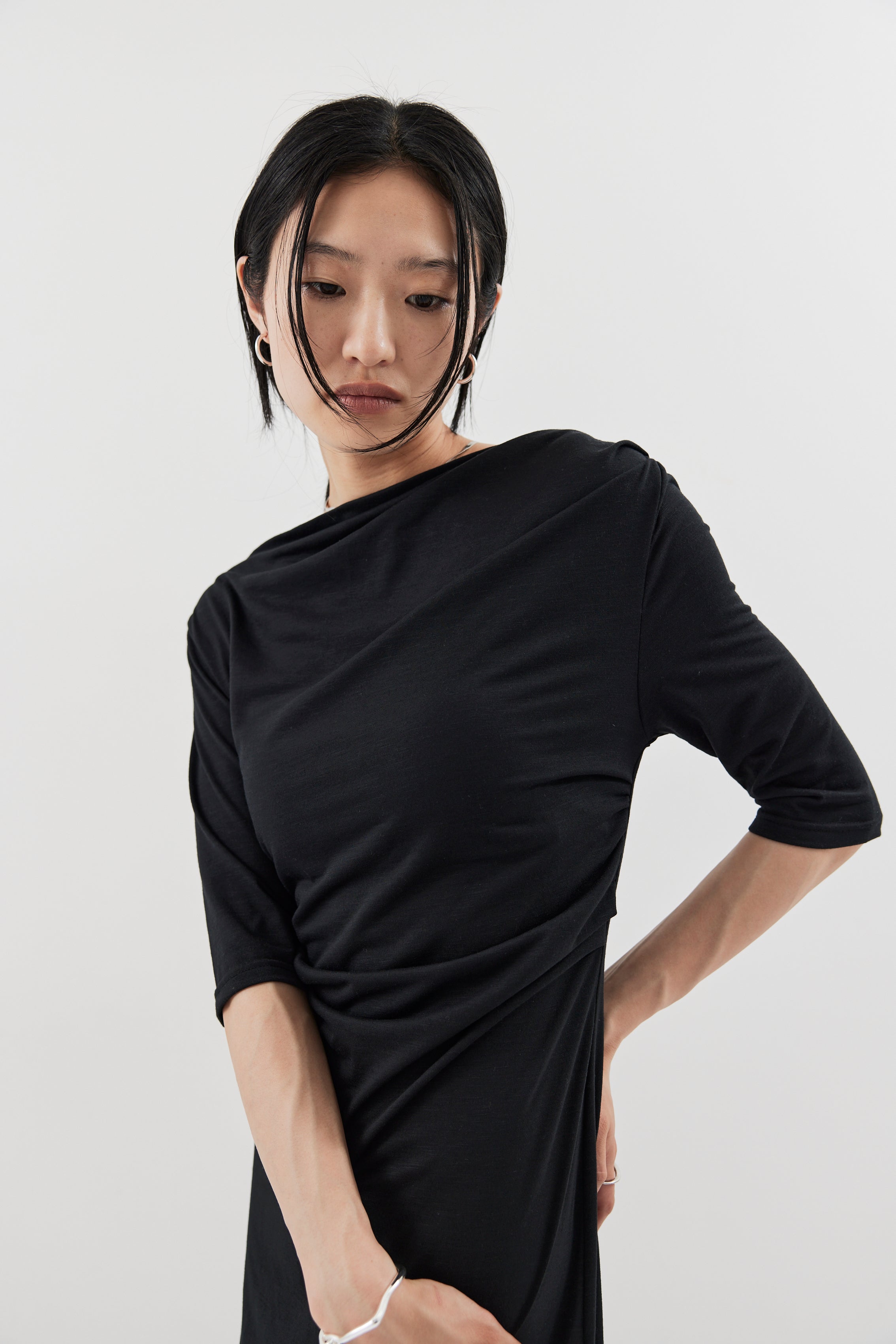 Draped design dress