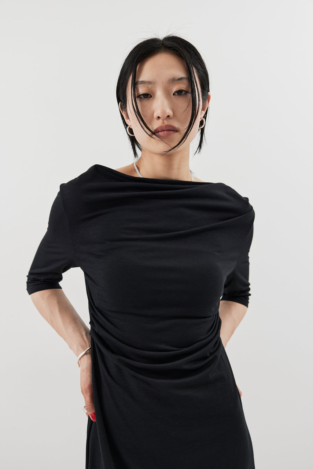 Draped design dress