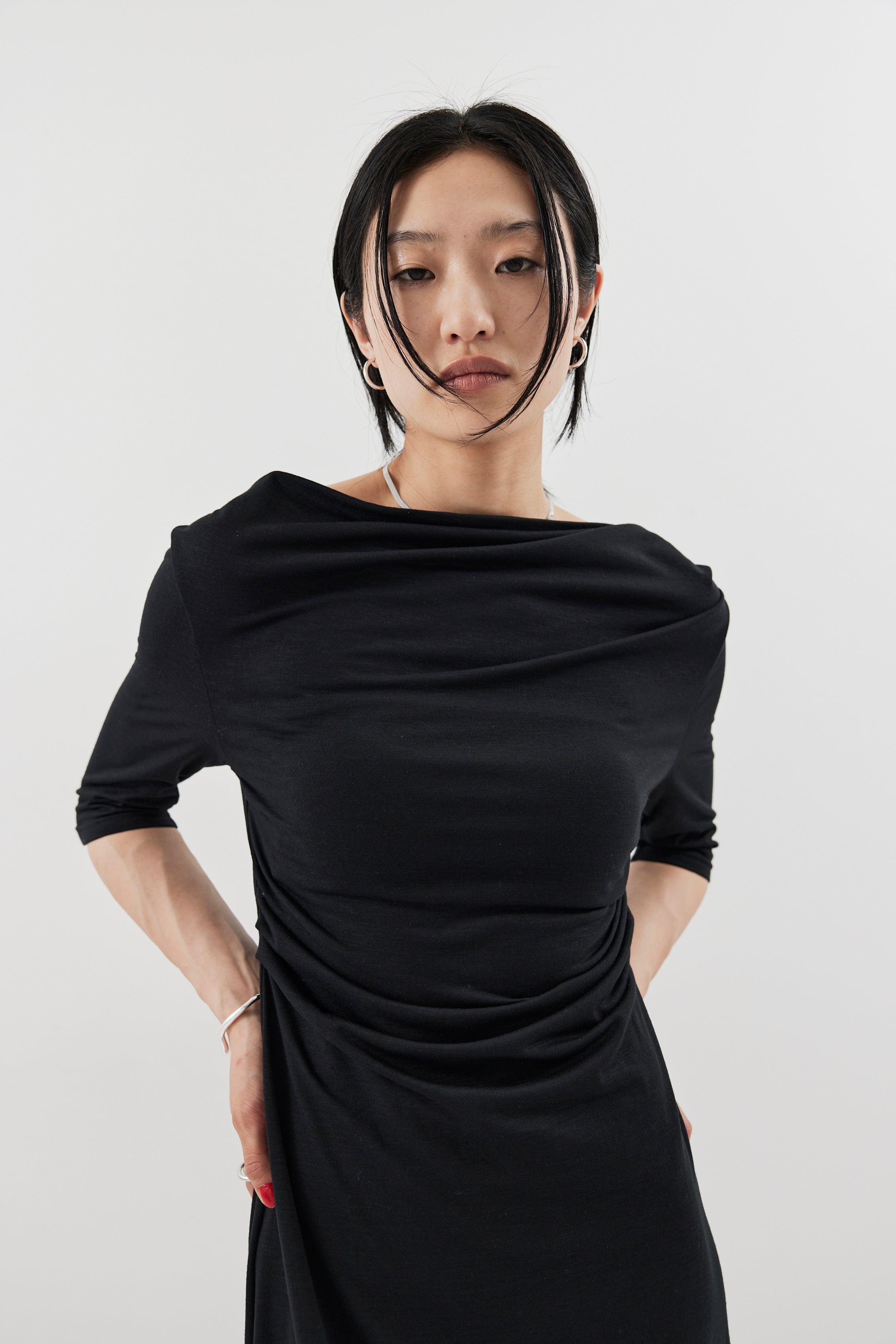 Draped design dress