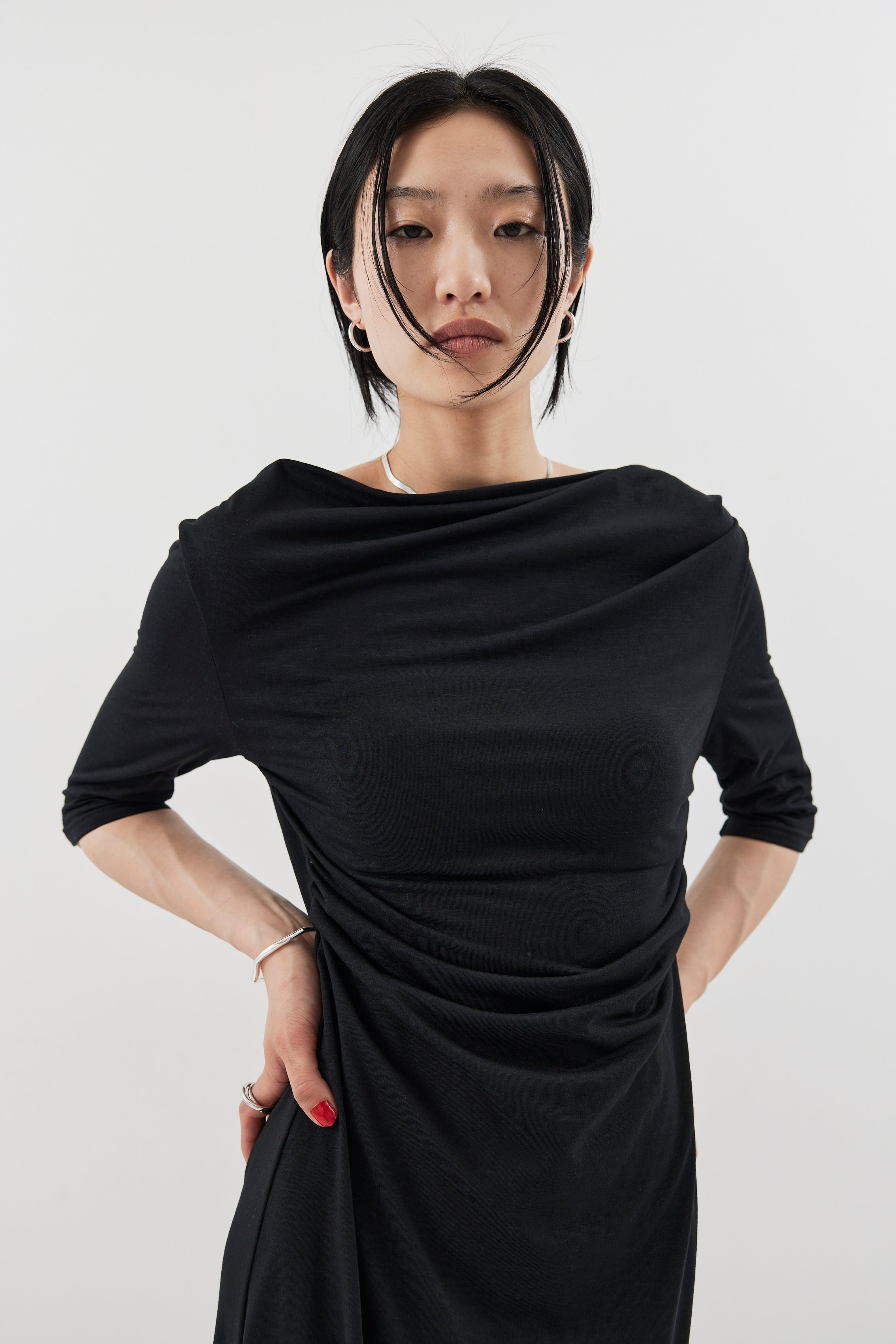 Draped design dress