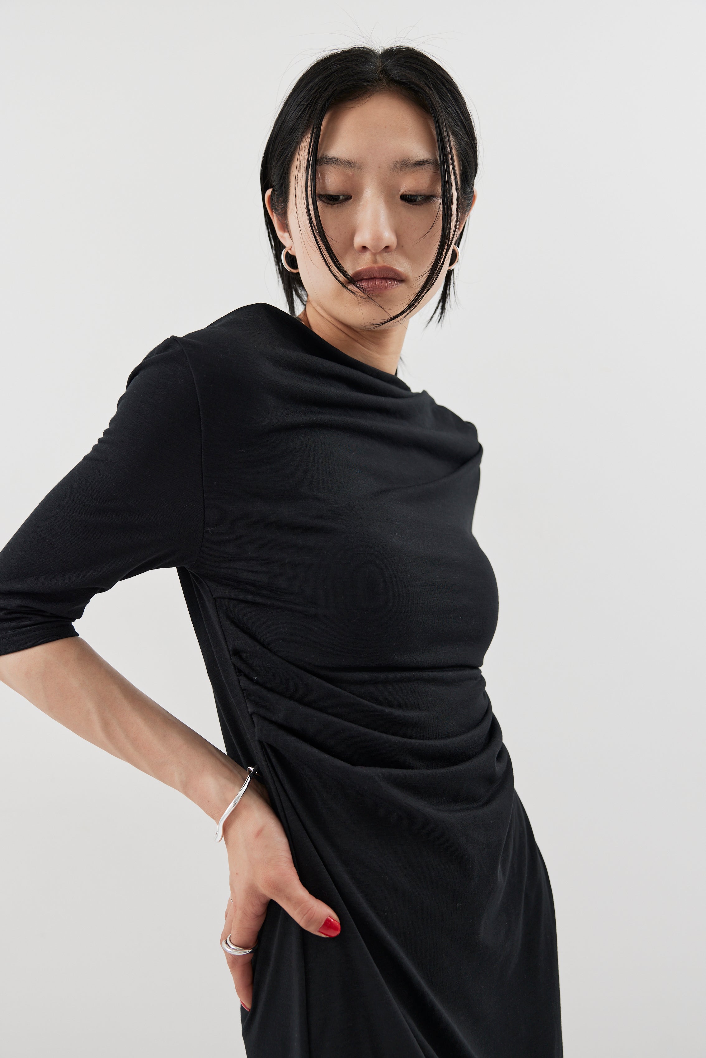 Draped design dress