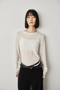 Sheer long sleeve tee