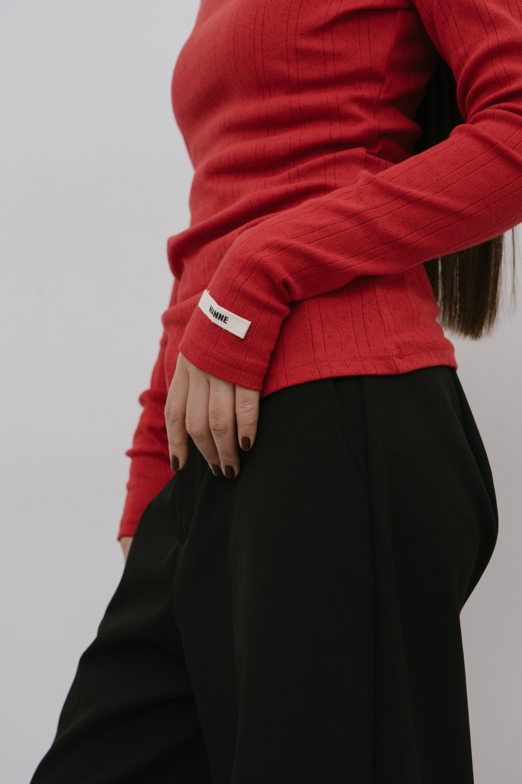 Eyelet long sleeve TEE