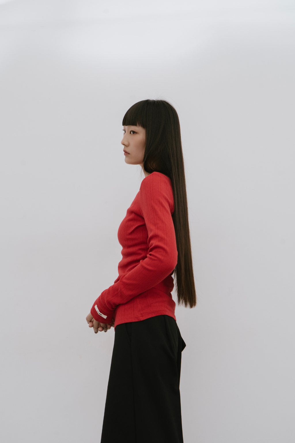 Eyelet long sleeve TEE