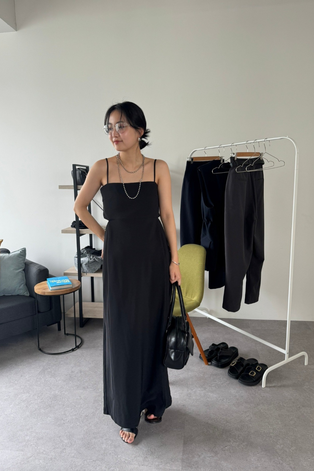 Side slit cami dress