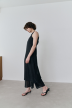 Sheer dot layered all-in-one