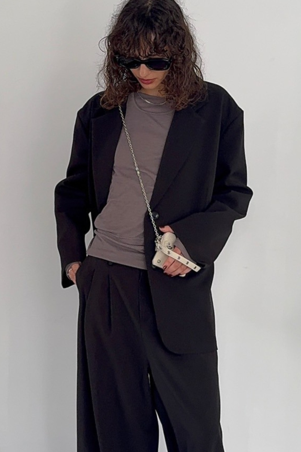 Halter layered sheer long T-Shirt