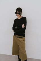 Eyelet long sleeve TEE