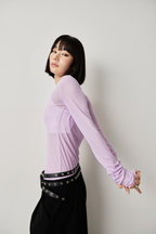 Sheer long sleeve tee