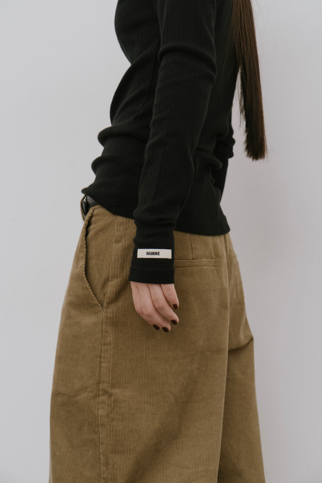 Eyelet long sleeve TEE