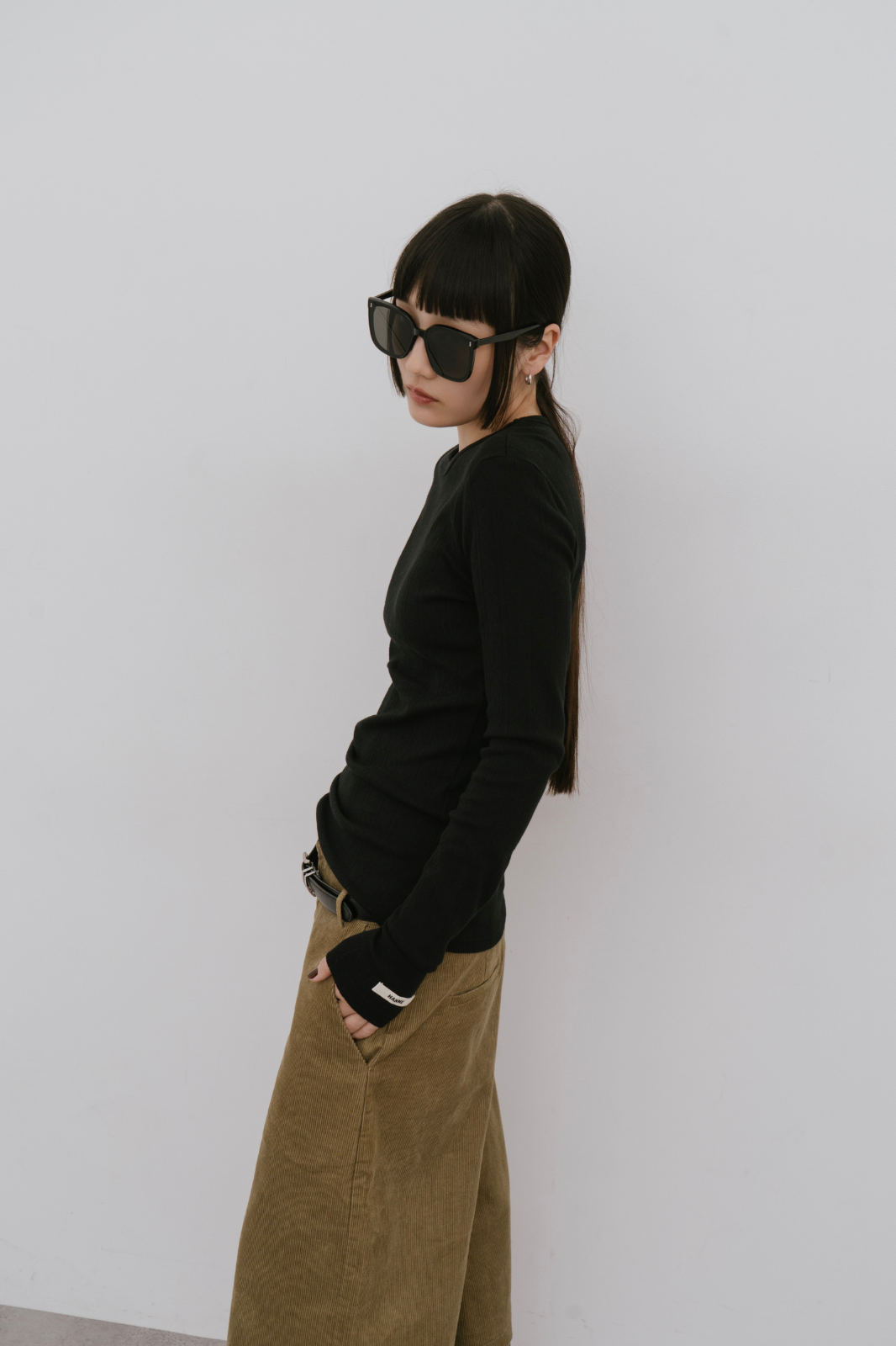 Eyelet long sleeve TEE