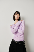 Sheer long sleeve tee