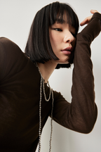 Sheer long sleeve tee