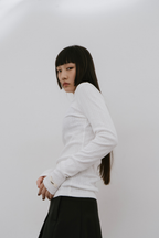 Eyelet long sleeve TEE