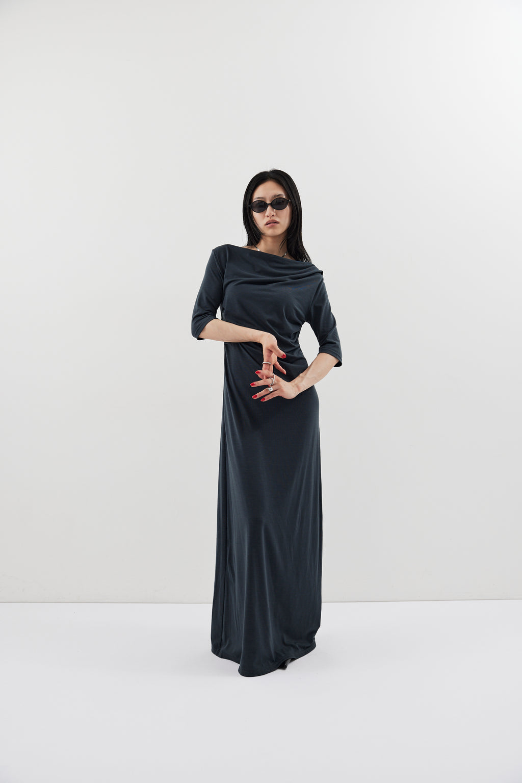 Draped design dress