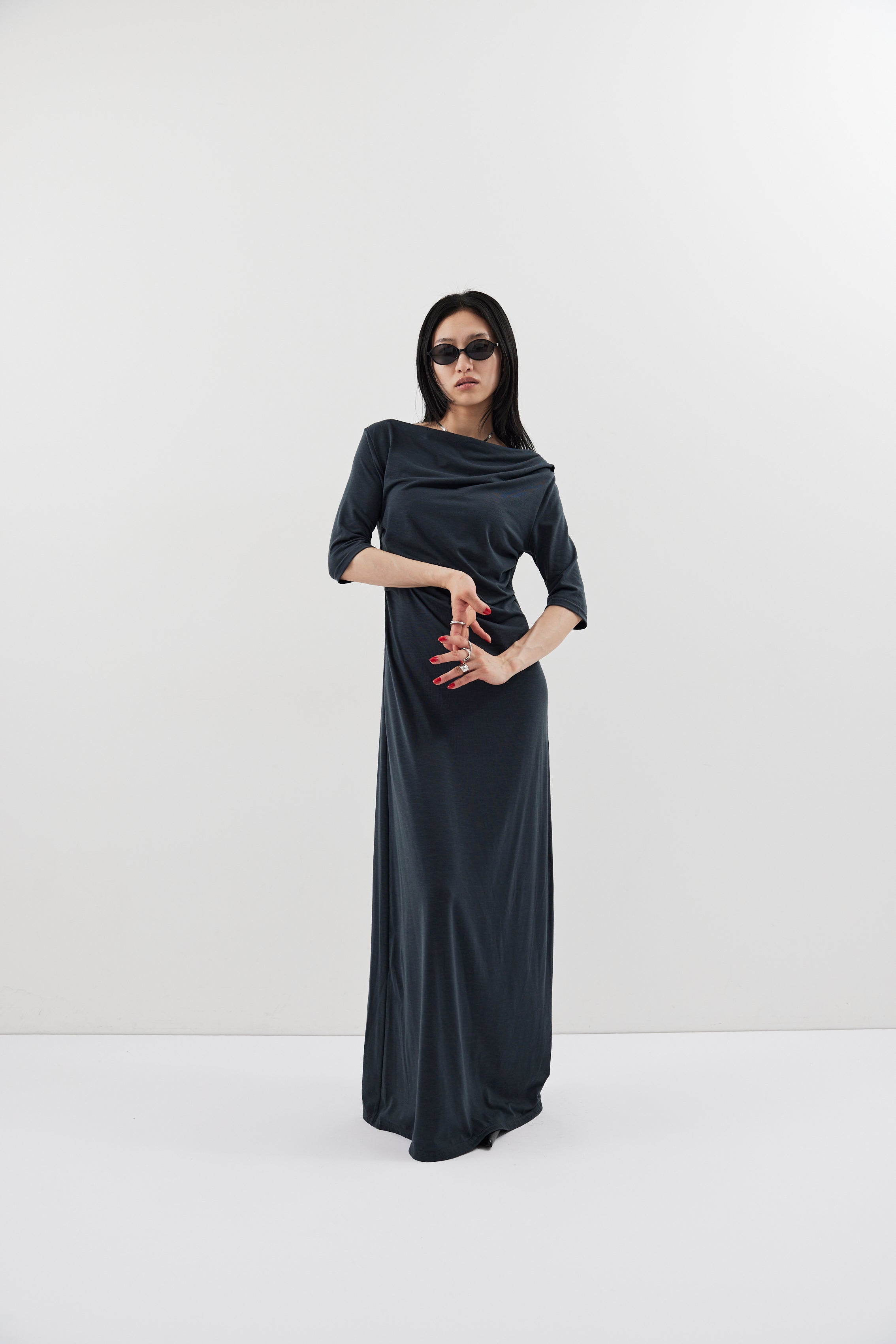 Draped design dress