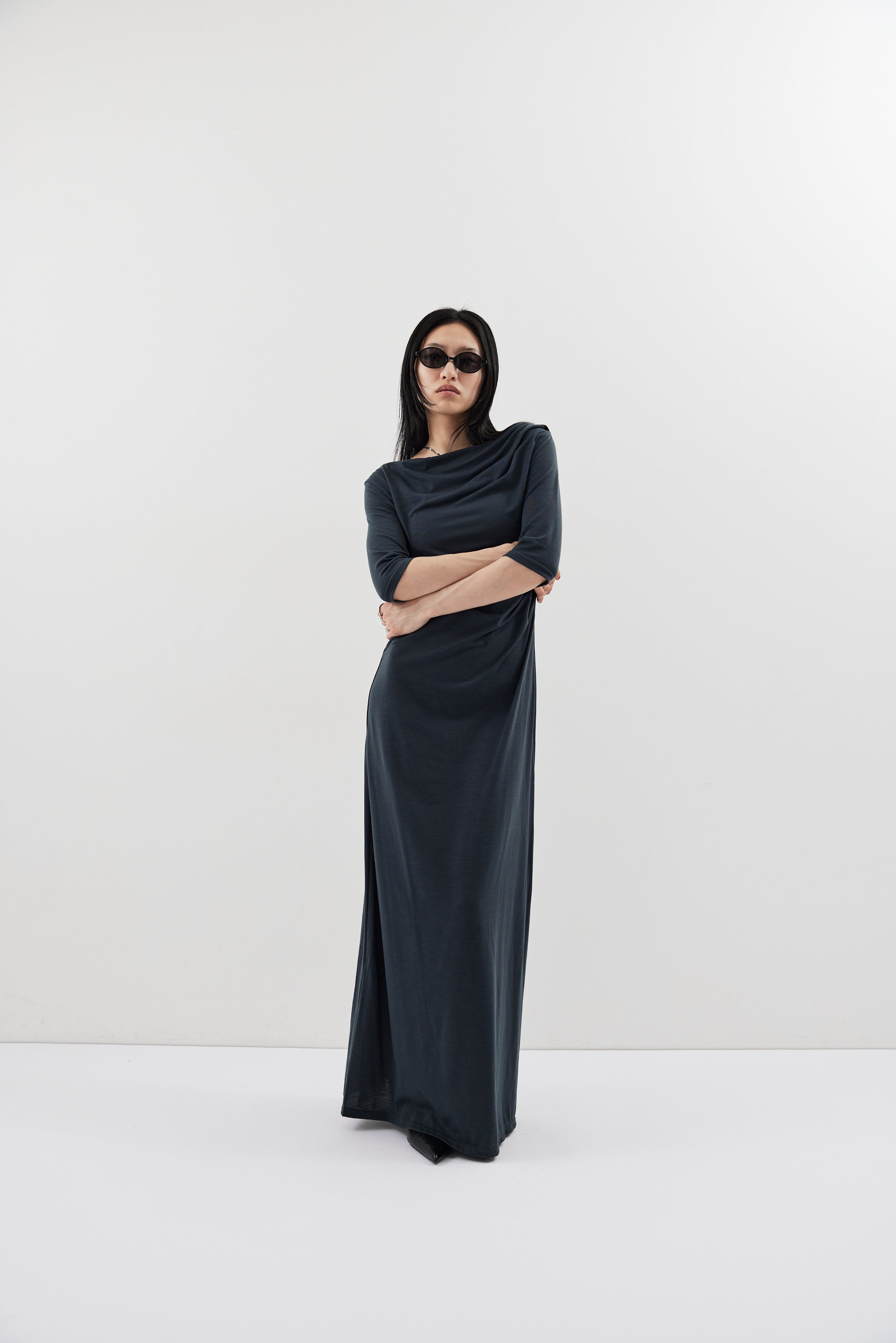 Draped design dress