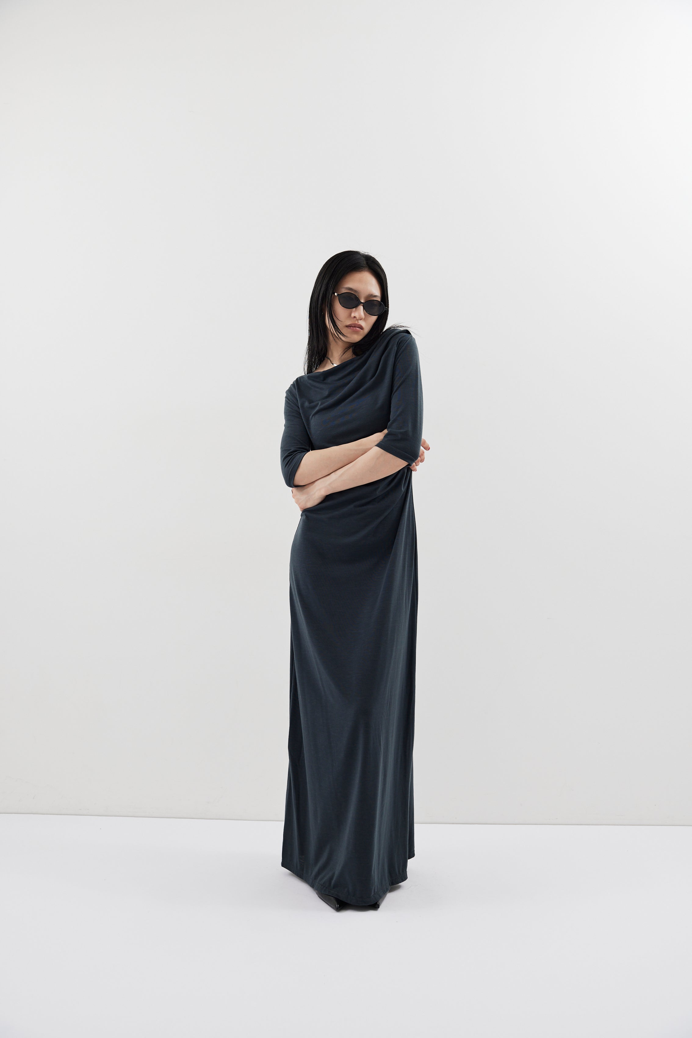 Draped design dress