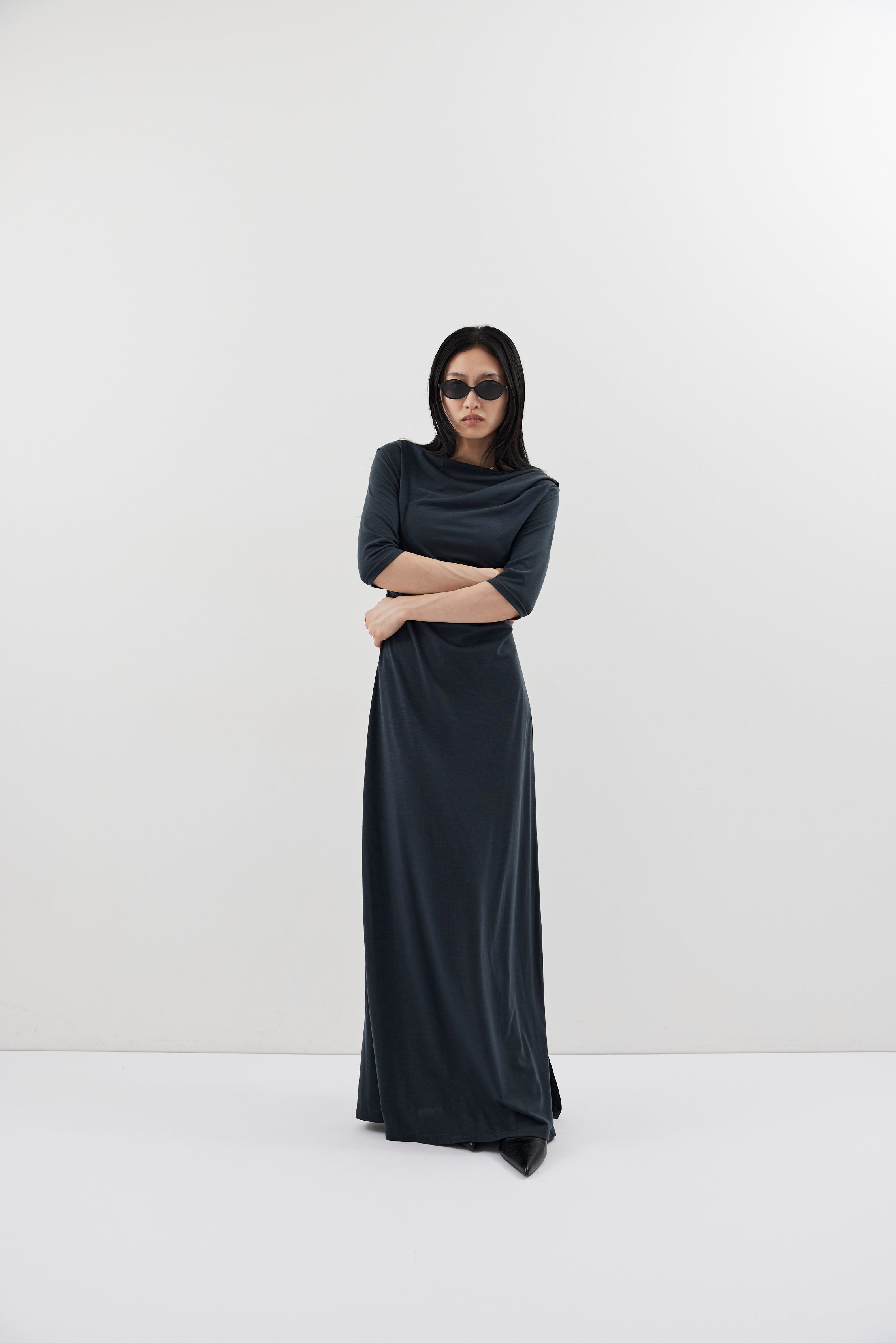 Draped design dress