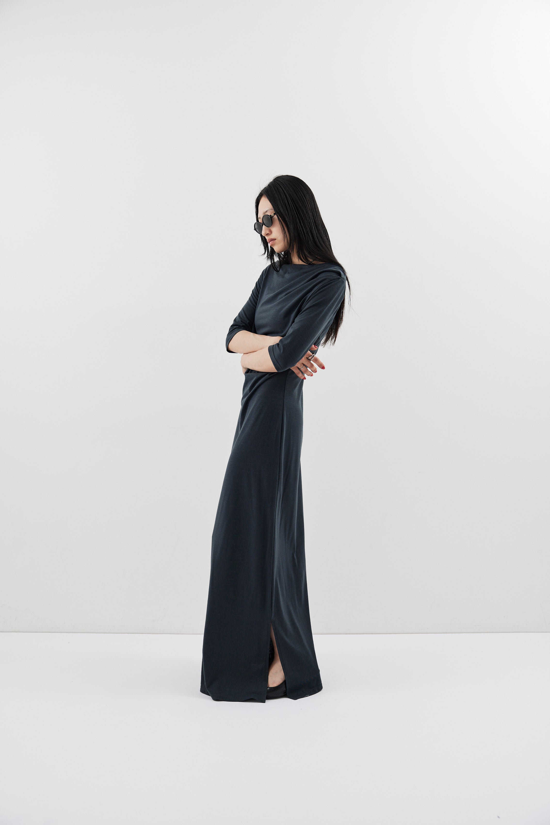 Draped design dress
