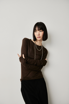 Sheer long sleeve tee