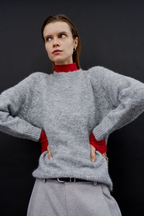 【 preorder 】 Soft hairy knit pullover