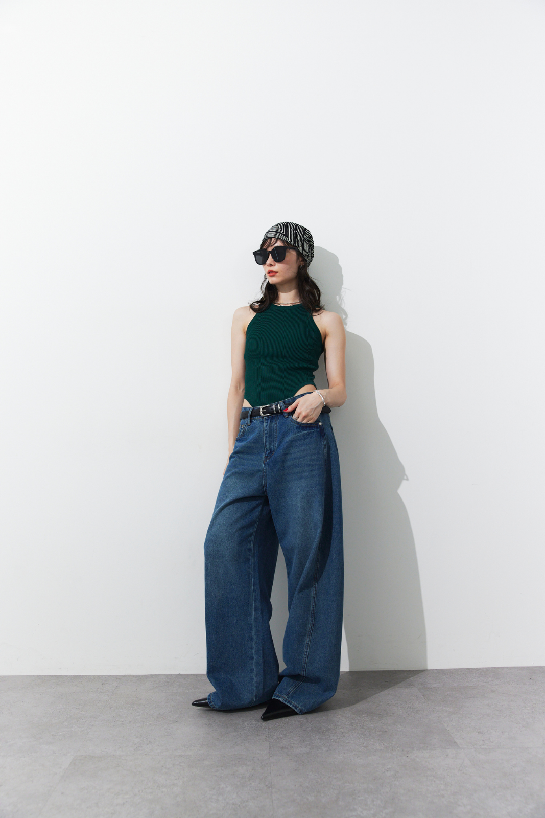 Rib-knit tank bodysuit