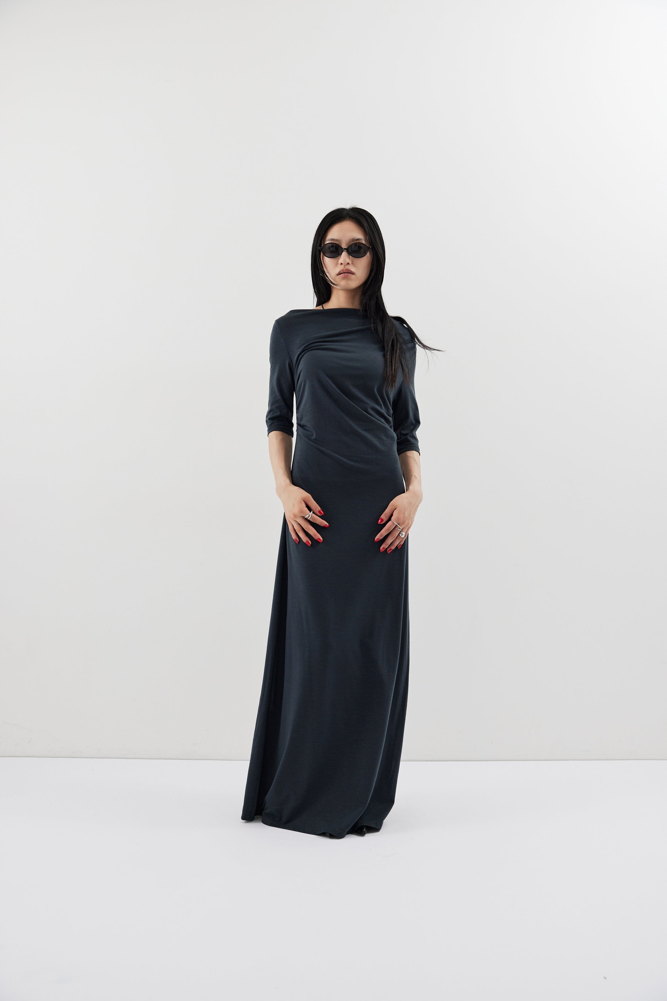 Draped design dress