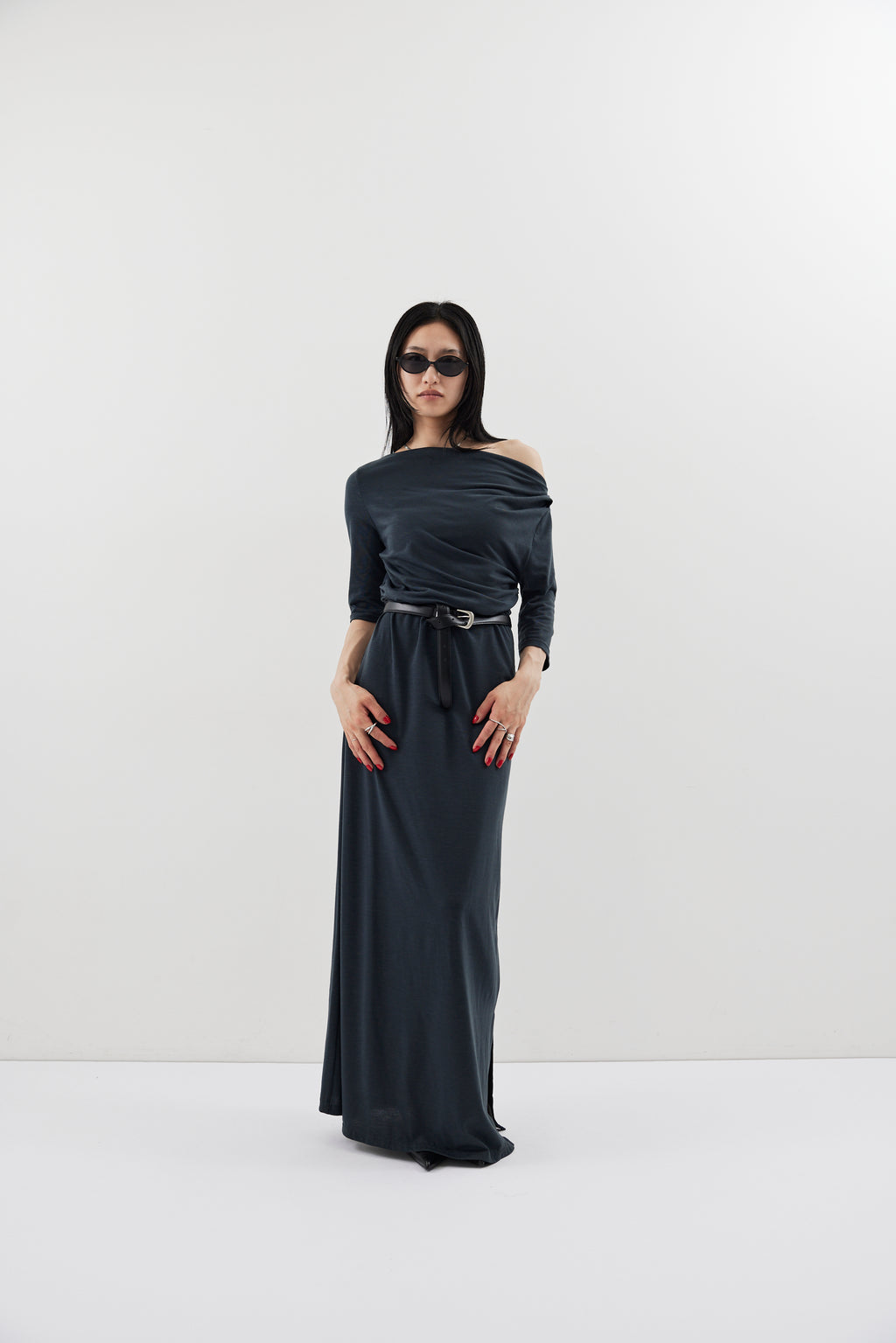 Draped design dress