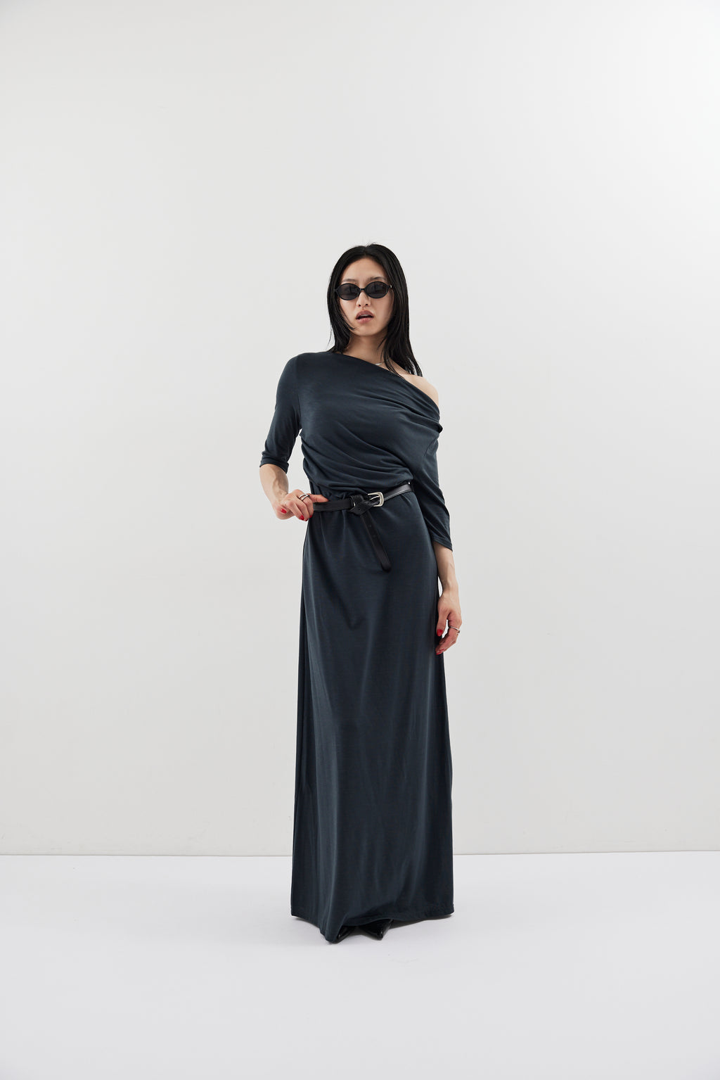 Draped design dress