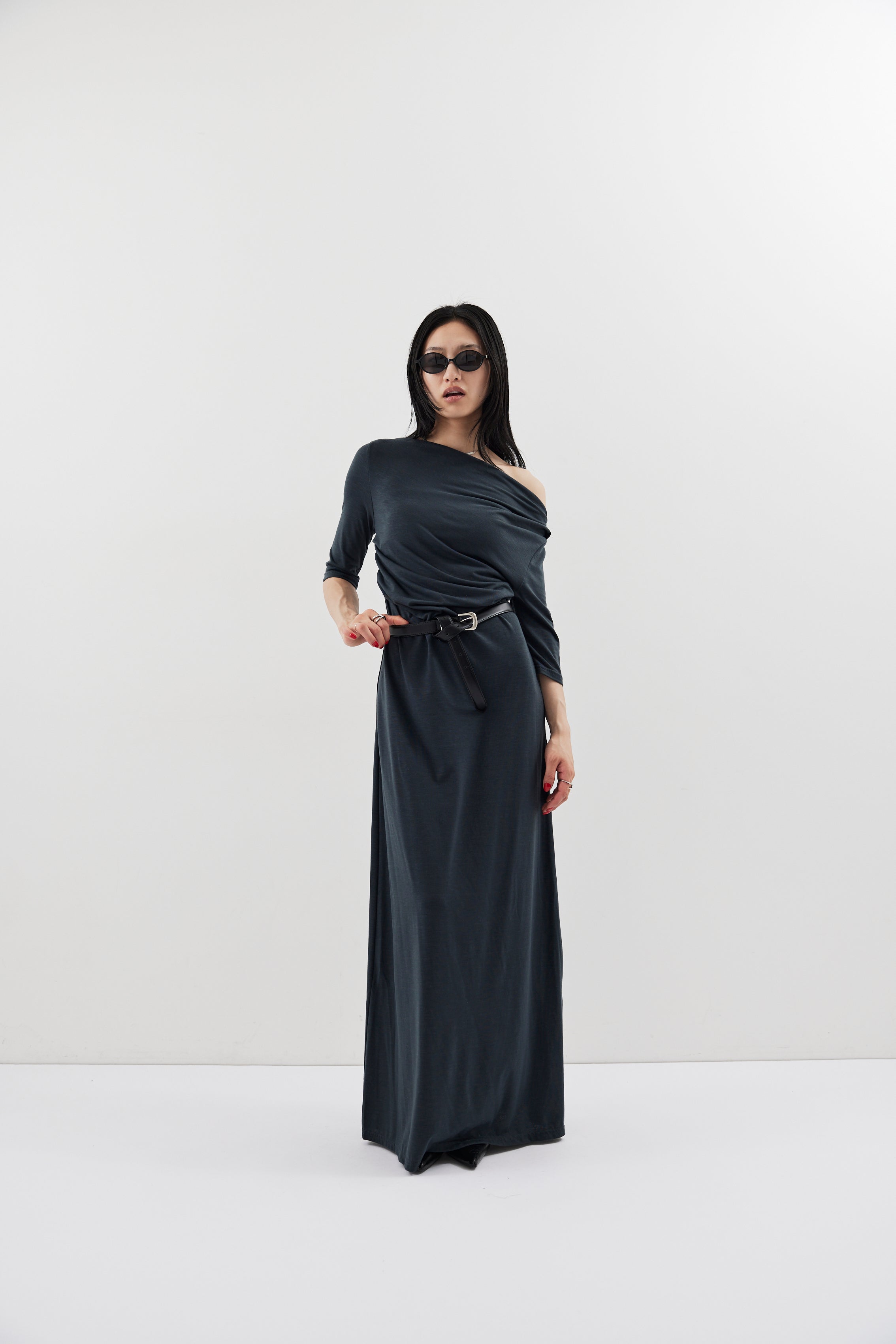 Draped design dress