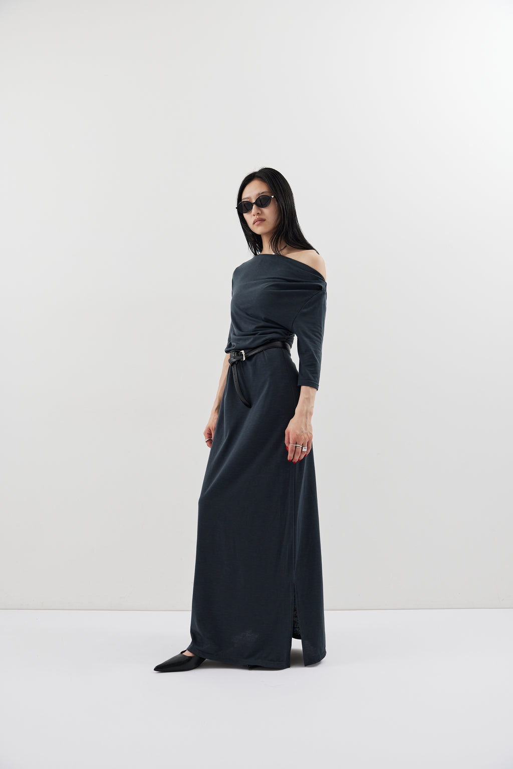 Draped design dress