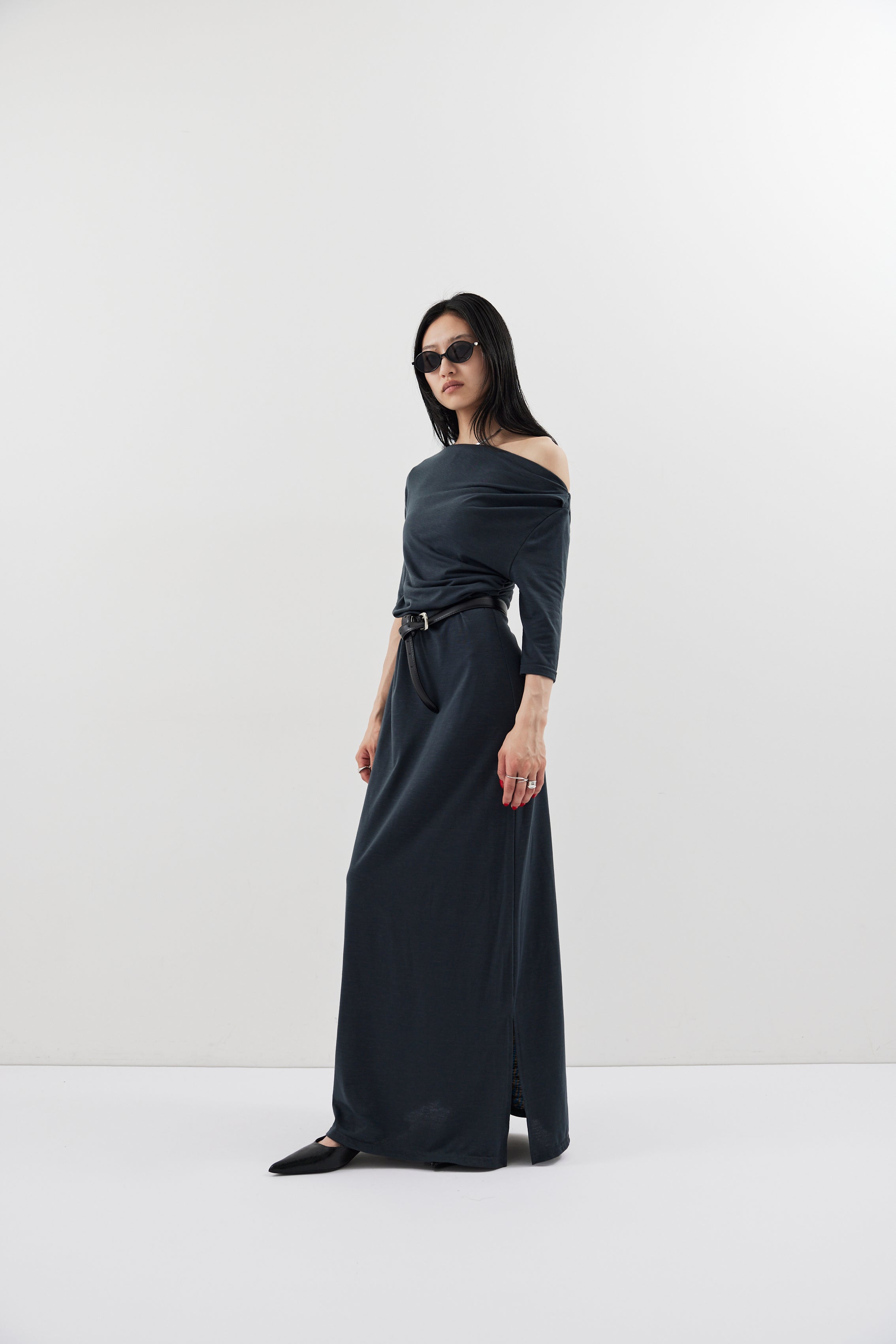 Draped design dress