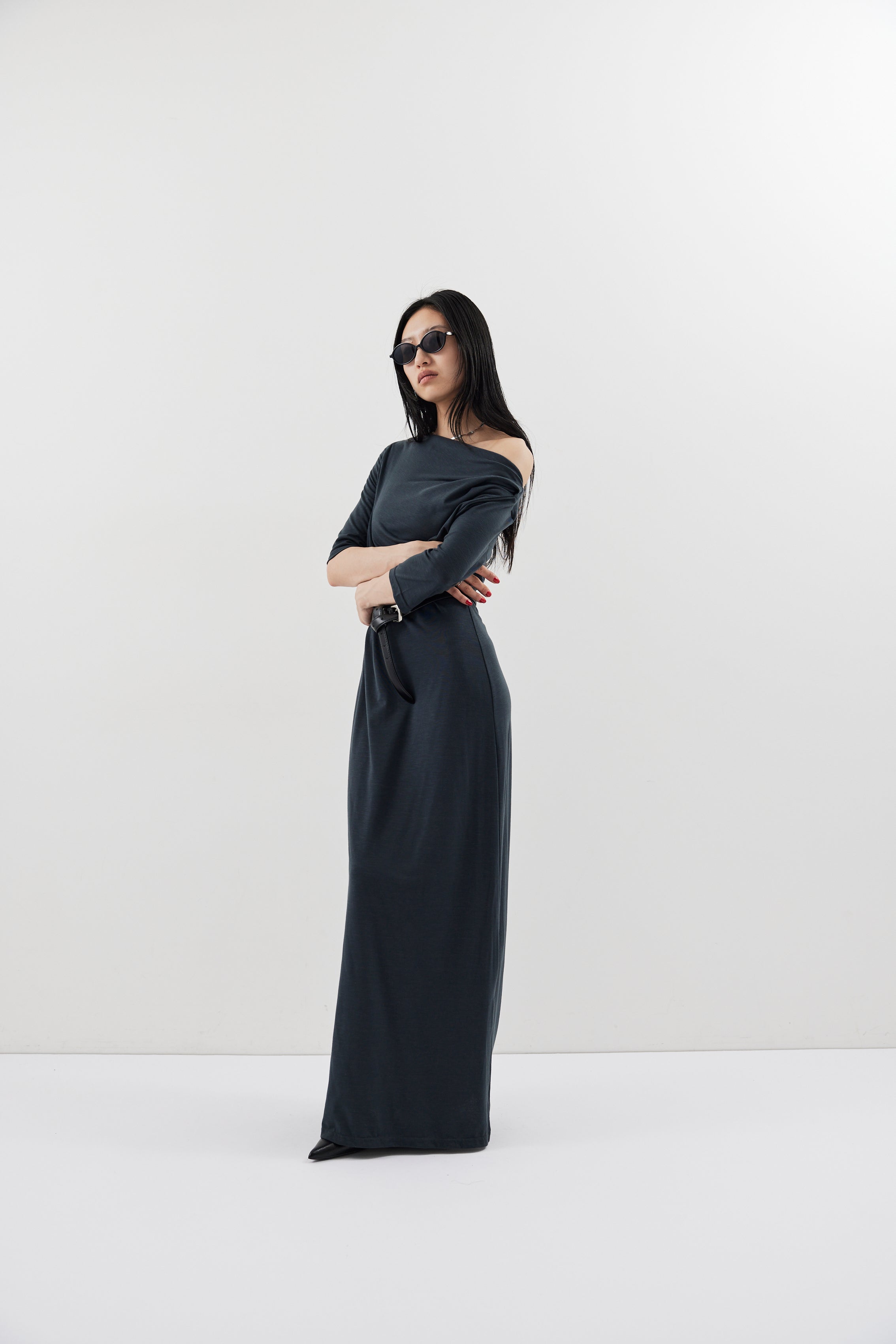 Draped design dress