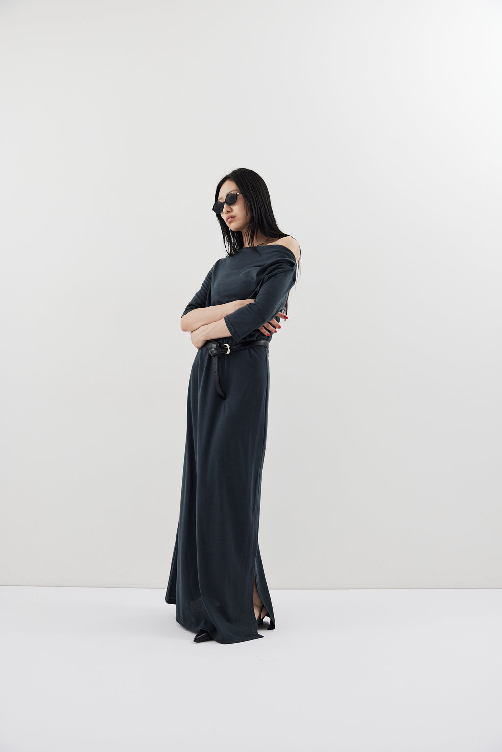 Draped design dress